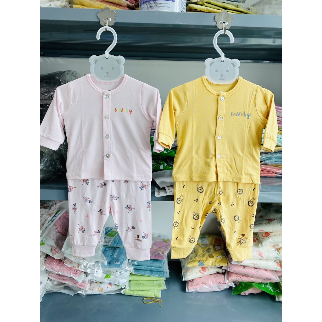 Bộ cài giữa dài tay sơ sinh chất petit Lullaby cho bé NH667P