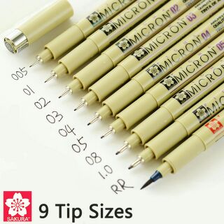 [Tặng cọ thư pháp 27k] Bút line Sakura Micron set 9/8/7 size