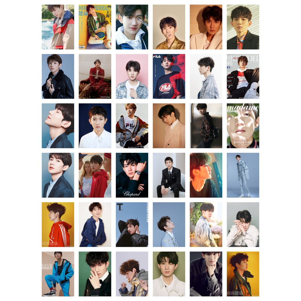 Lomo card 36 ảnh thành viên TFBOYS - Vương Nguyên Roy Wang Magazine