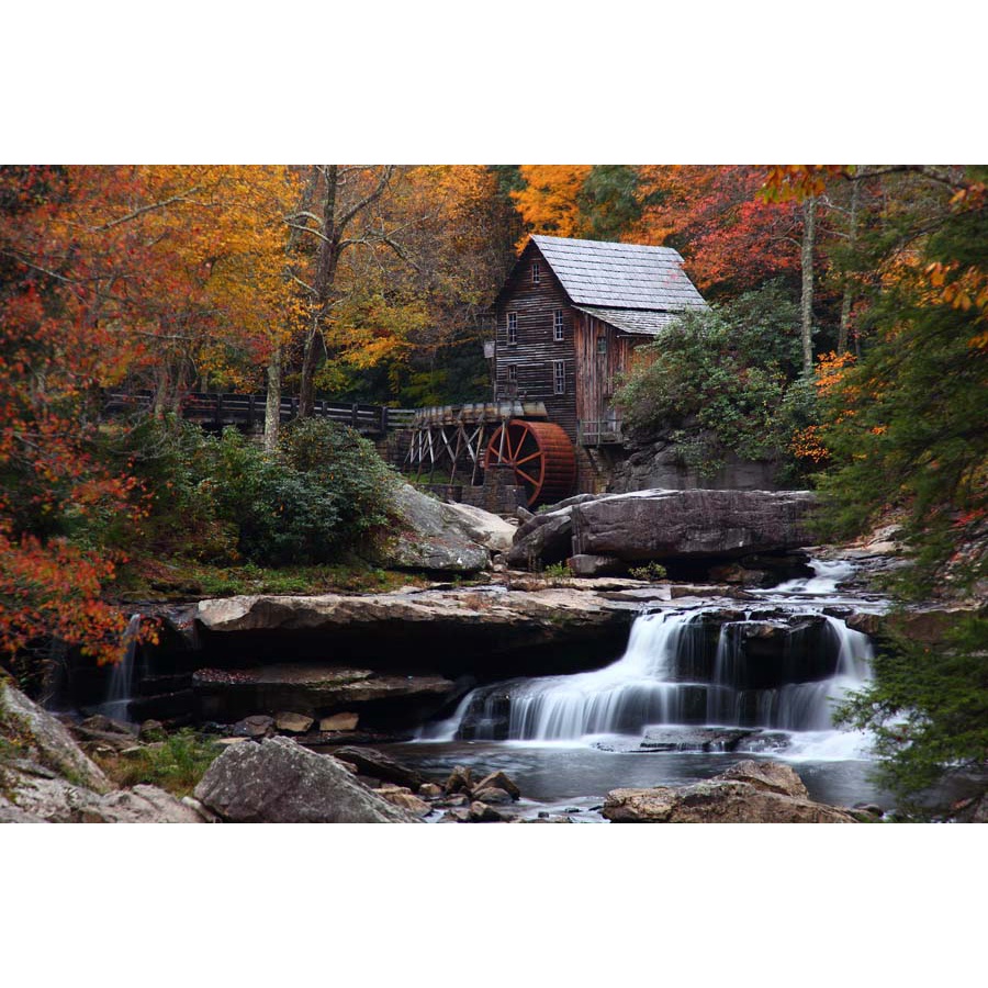 Tranh dán tường 3D cảnh thác nước hùng vỹ