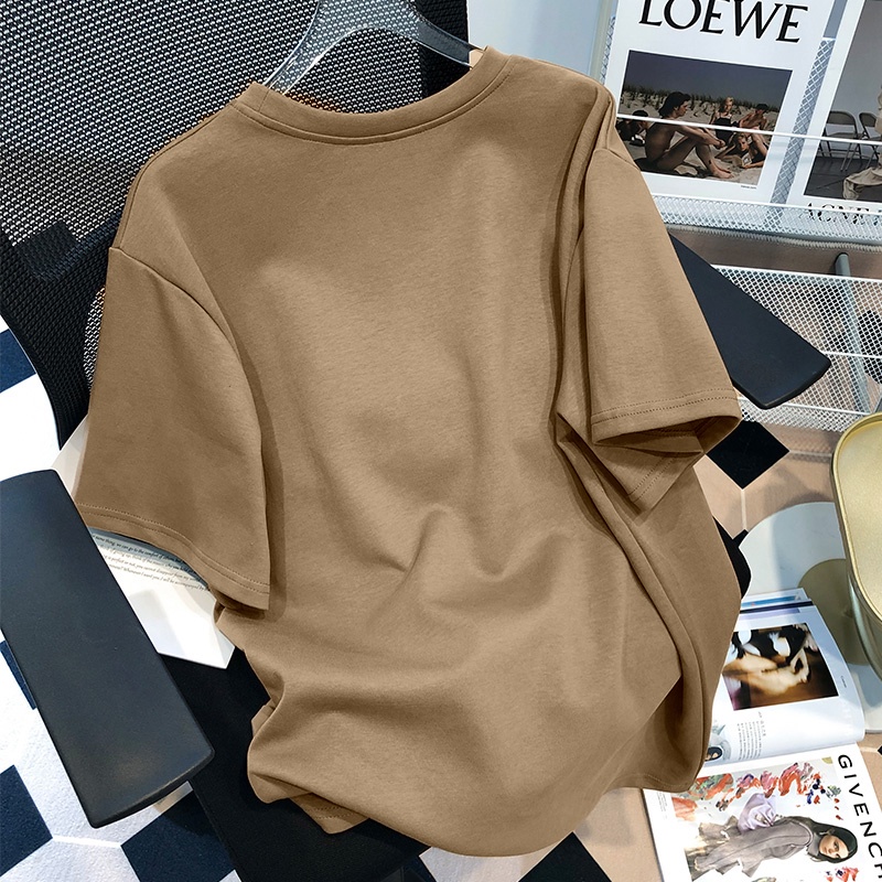 NRVP Áo thun cotton tay ngắn cổ tròn thời trang mùa hè phong cách Hàn Quốc cho nữ