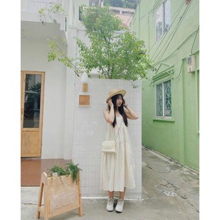 Đầm bbd 2s màu kem