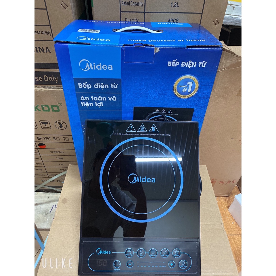 Bếp điện Từ Midea MI-B2016DA Tặng Kèm Nồi Lẩu Bảo Hành Chính Hãng Toàn Quốc 13 Tháng