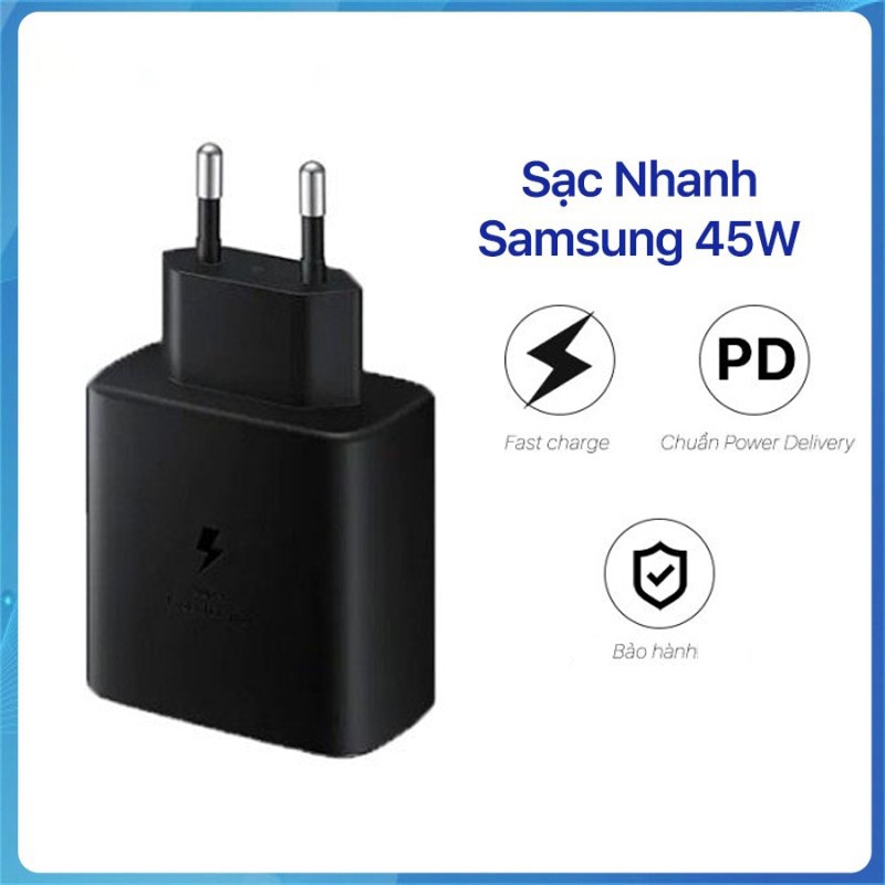 Bộ sạc Samsung 45W sạc siêu nhanh dành cho Samsung Note 10 Plus/S20 Ultra Plus 5G/Note 20/Note 20 Ultra 5.0