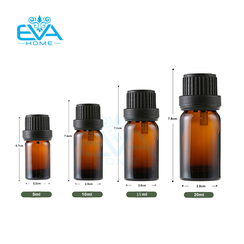 10 Chai Thủy Tinh Đựng Tinh Dầu 15ml - Nhỏ Giọt