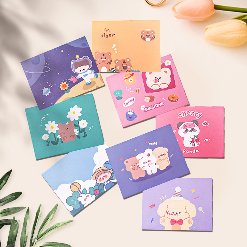 Thiệp chúc mừng sinh nhật họa tiết hoạt hình dễ thương