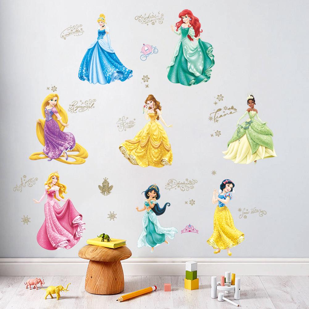 Sticker Vinyl Dán Tường Họa Tiết Công Chúa Bạch Tuyết Dùng Trang Trí Phòng Ngủ Cho Trẻ DIY