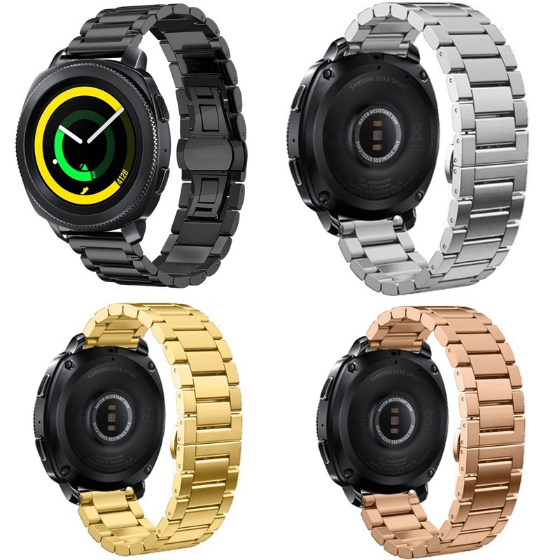 Dây đeo bằng thép không gỉ khóa bướm cho đồng hồ Samsung Gear Sport S4