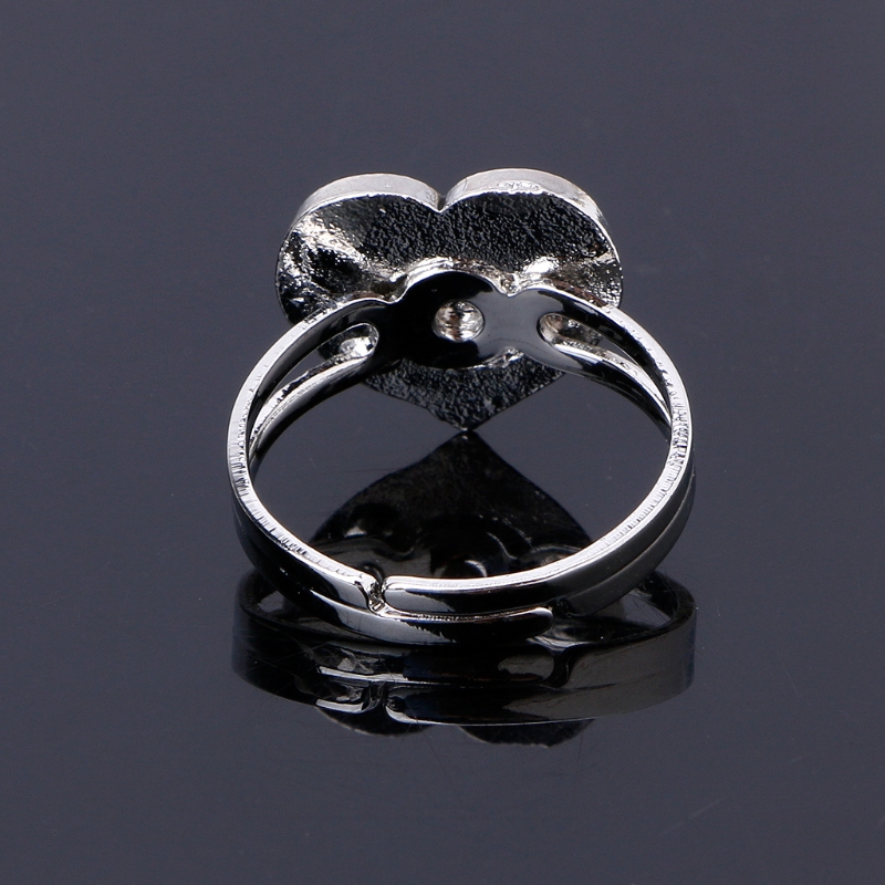 Nhẫn hình trái tim màu sắc cầu vồng tùy chỉnh kích thước cho nữ