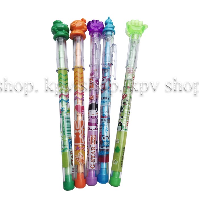 HỘP 50 CÂY VIẾT CHÌ KHÚC CK-3 NẮP HÌNH THÚ