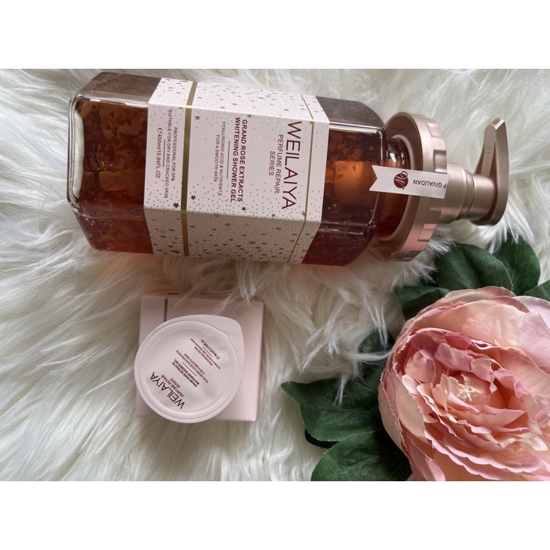 TEST Sữa tắm hoa hồng DAMASK WEILAIYA