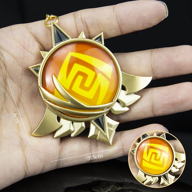 ( TRUNG ) Móc khóa kim loại mô hình Vision GENSHIN IMPACT ver MONDSTADT 8cm game anime chibi