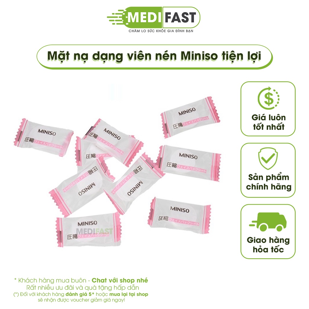 Mặt Nạ Giấy Dạng Nén Miniso Mask - Xuất xứ Nhật Bản - Mặt Nạ Giấy