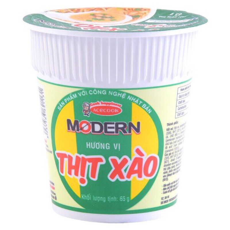 Mì modern bò hầm rau thơm/ thịt xào/ 65gr/ ly