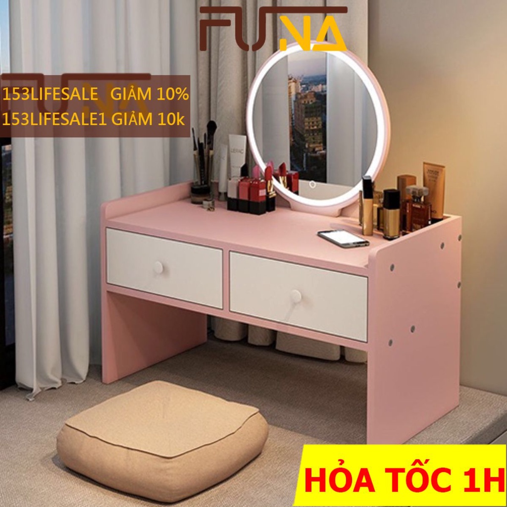 Bàn Trang Điểm Ngồi Bệt FUNA LED Cảm Ứng- AK12 (CÓ HƯỚNG DẪN LẮP ĐẶT, SẢN PHẨM BỌC XỐP CẨN THẬN)