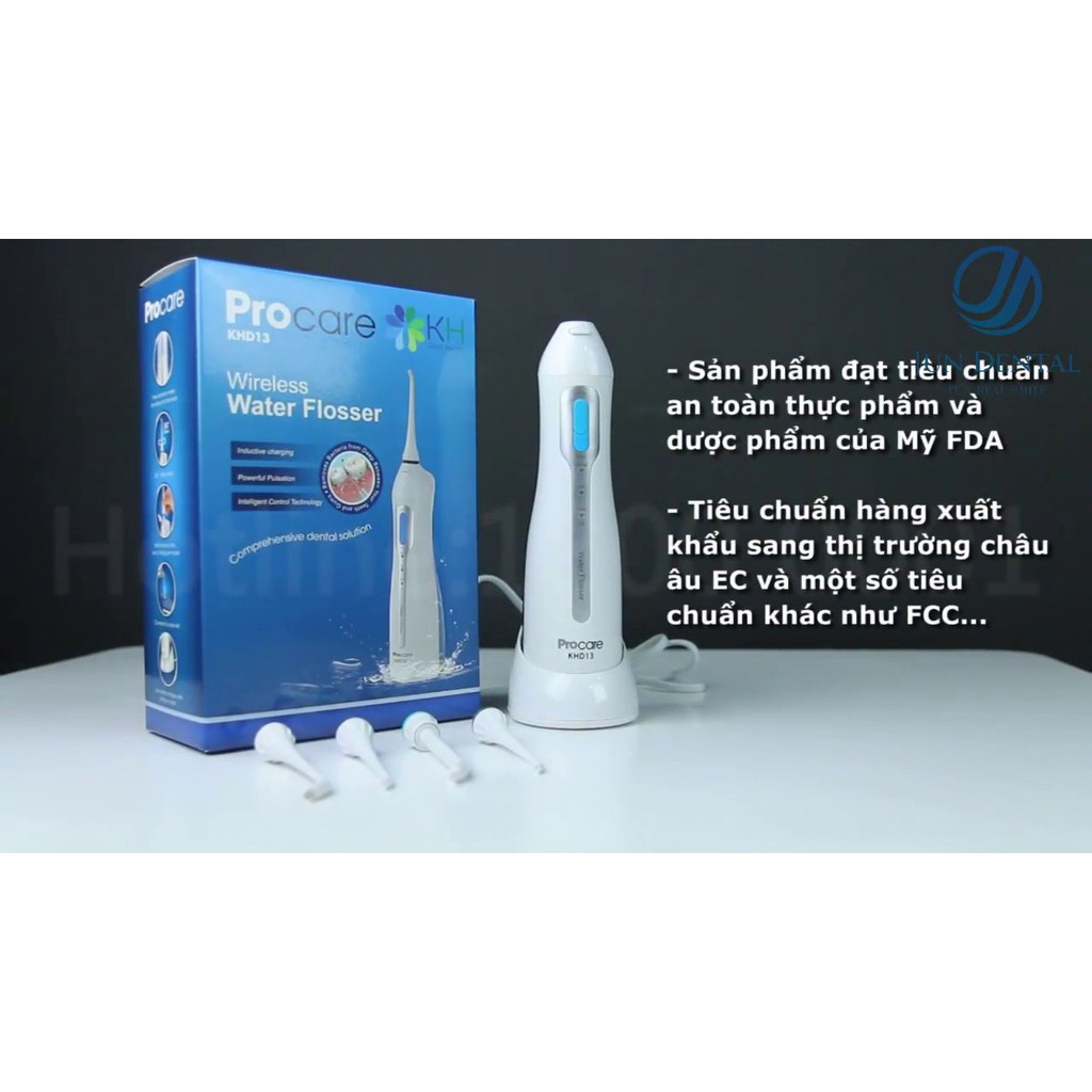 Máy tăm nước du lịch cầm tay sạc không dây Procare KHD13