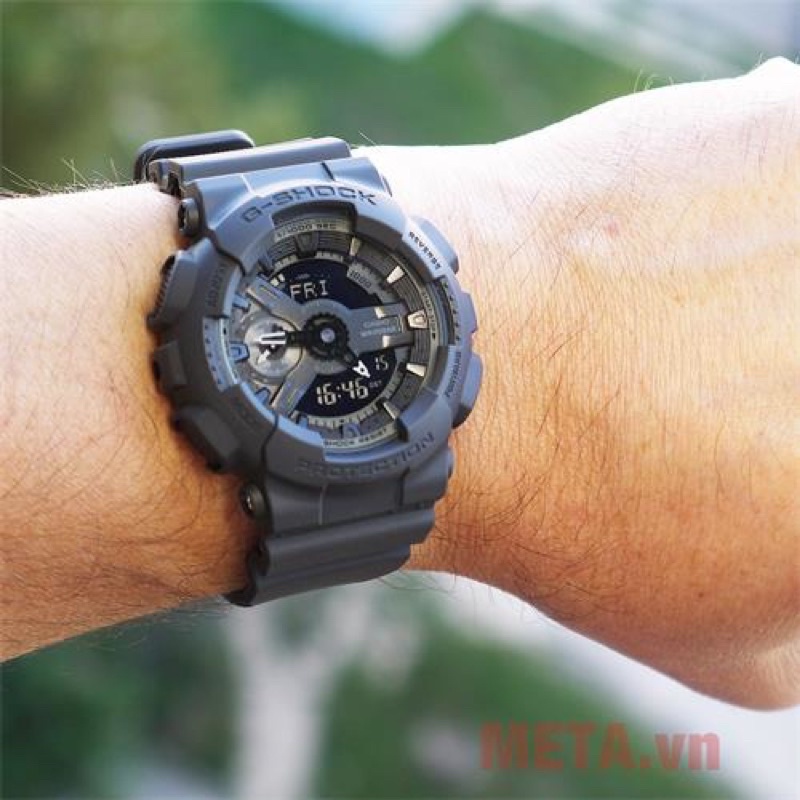 Đồng hồ nam dây nhựa G-SHOCK chính hãng Casio Anh Khuê GA-110-1BDR