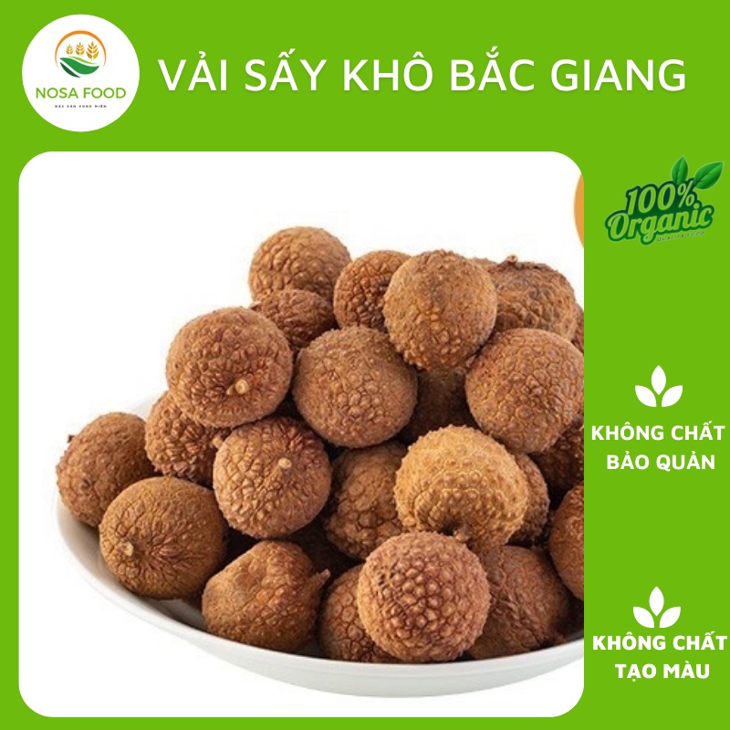 Vải sấy khô bắc giang loại I, Vải thiều sấy khô lục ngạn quả đẹp vị ngon