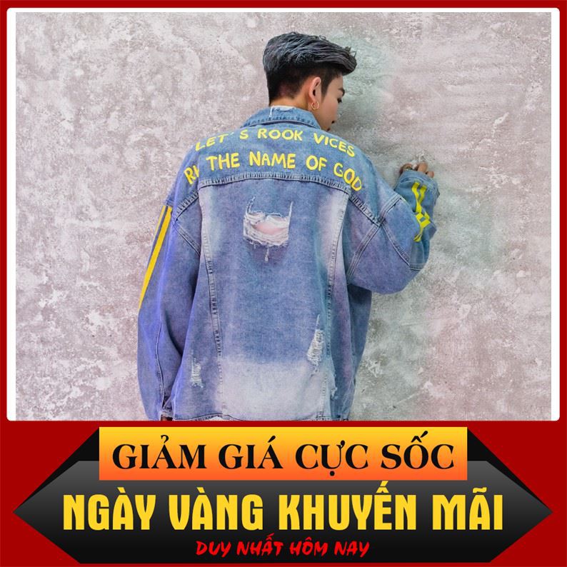 [ Rẻ Vô Địch ] áo khoác jean nam,khoác jean Unisex cao cấp KJC42 thời trang trẻ em