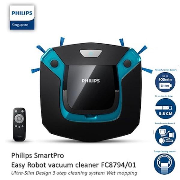 Robot hút bụi Philips FC8794 SmartPro Active có chức năng lau sàn - robot lau dọn 24h - tự động sạc - hoạt động liên tục