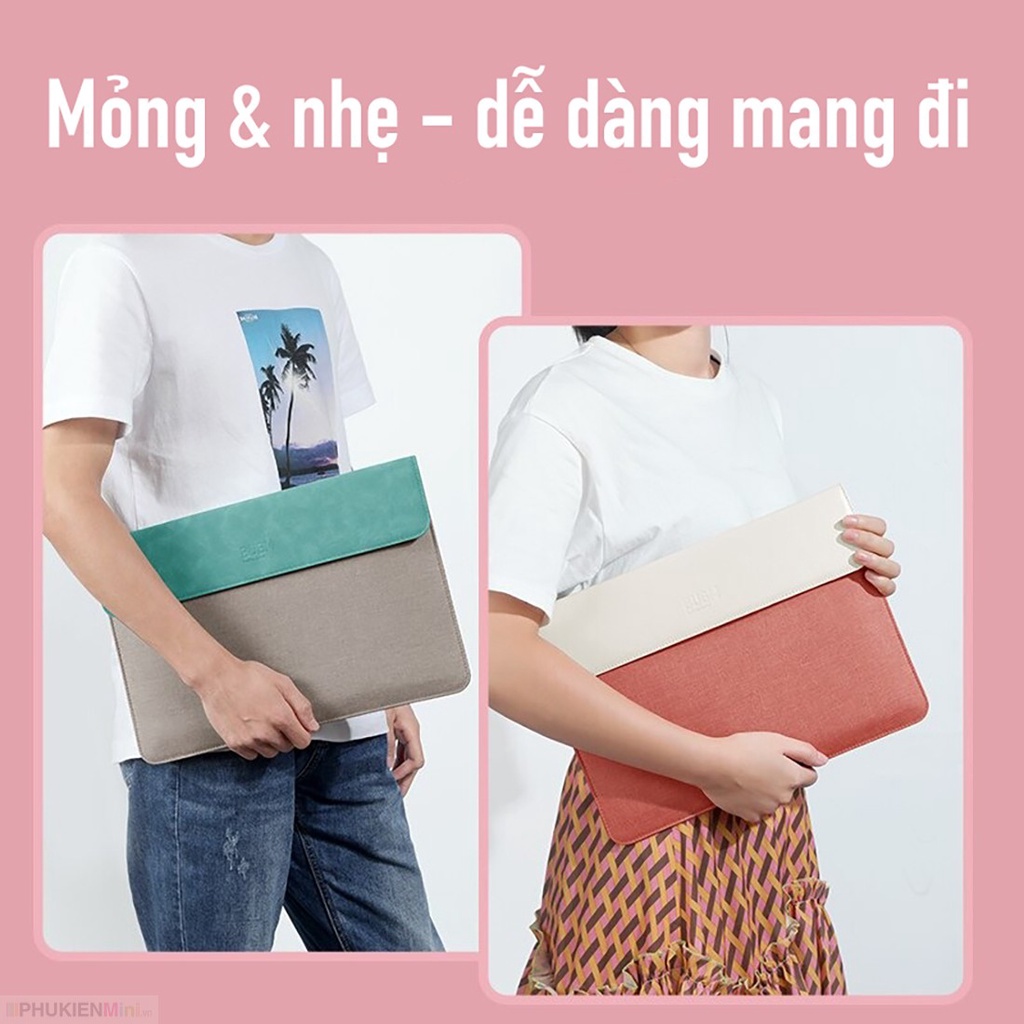 Túi đựng laptop 13inch 13.5inch mỏng gọn sang trọng, túi bọc lót bảo vệ máy hít nam châm chống thấm ướt, trầy xước