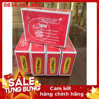 Hộp 100 lưỡi dao mổ doctor số 11 + tặng 1 cán dao mổ