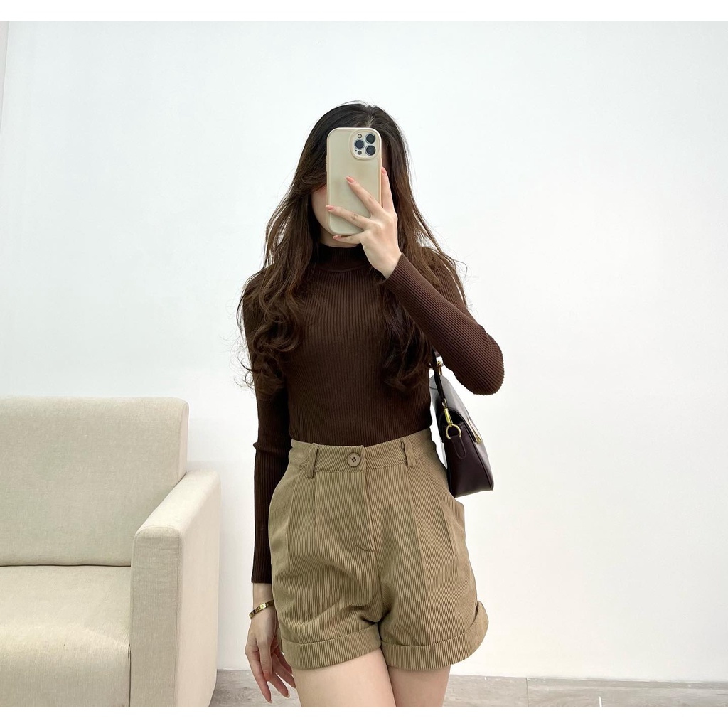 Áo len giữ nhiệt cổ ba phân thời trang Miho house