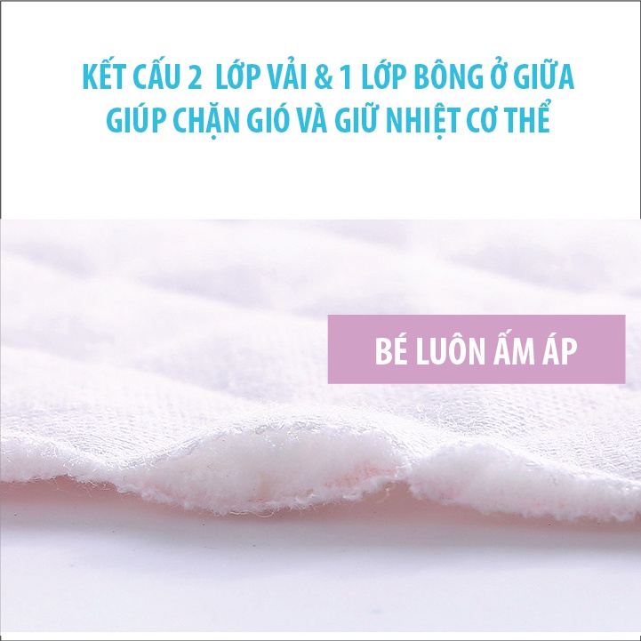 [SẴN HÀNG] Túi Ngủ Cho Bé Dạng Áo Dày Dặn 15 - 20 độ Ấm Áp - Không Lo Bé Đạp Chăn