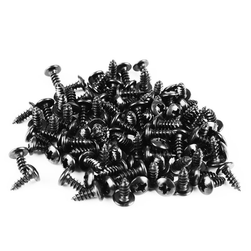 Set 100 Đầu Cắt Ren Xoắn Tròn M3 Bằng Thép Màu Đen Cho Máy In 3d