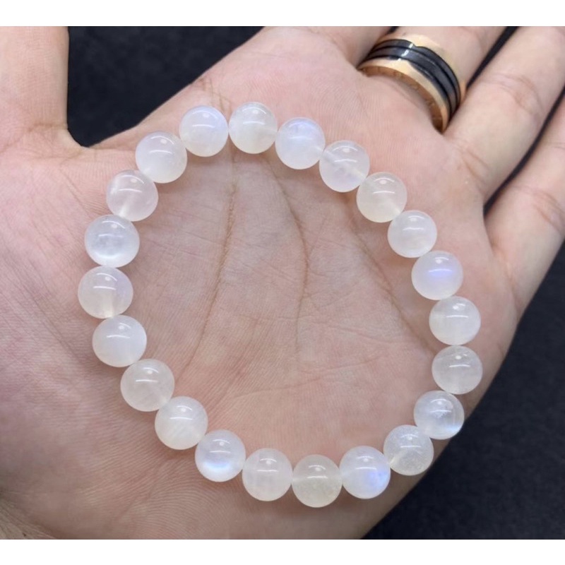 vòng tay mặt trăng moonstone đẹp tự nhiên kiểm định