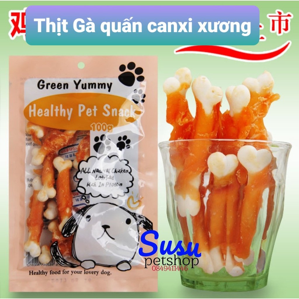 Bánh thưởng cho chó GREEN YUMMY 100gr (đủ hương vị)