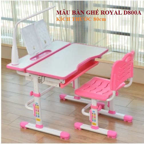 Bộ Bàn Ghế Học Thông Minh Chống Gù Chống Cận ROYAL D800A 80cm_A8