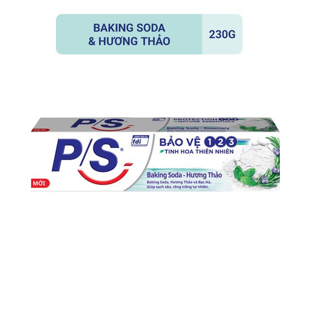 COMBO 2 Tuýp Kem đánh răng P/S Baking Soda Hương thảo 230g