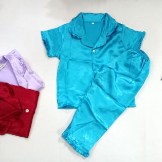 Bộ pijama lụa, phối bèo cho bé size 1_4 (8-36kg)