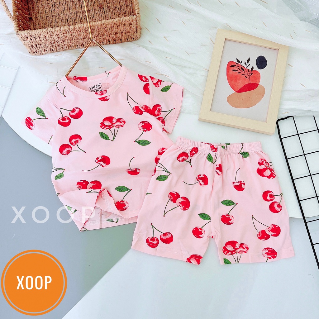 Xả  ! Size nhỡ b5  Bộ cộc xuất hàn chất cotton lạnh in tràn hàng quảng châu cho bé