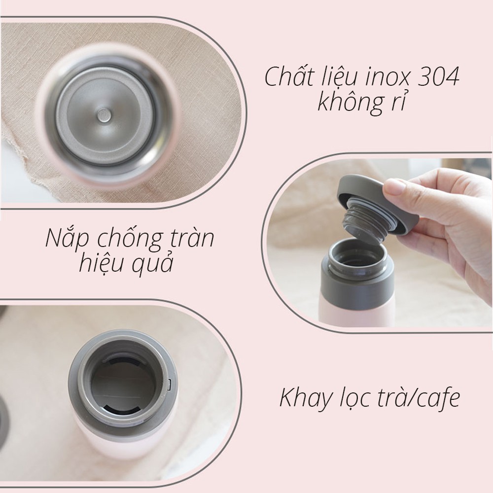 Bình giữ nhiệt TYESO-L1 thể tích 500ml vỏ nhám chất liệu inox 304 BN13 - BN13