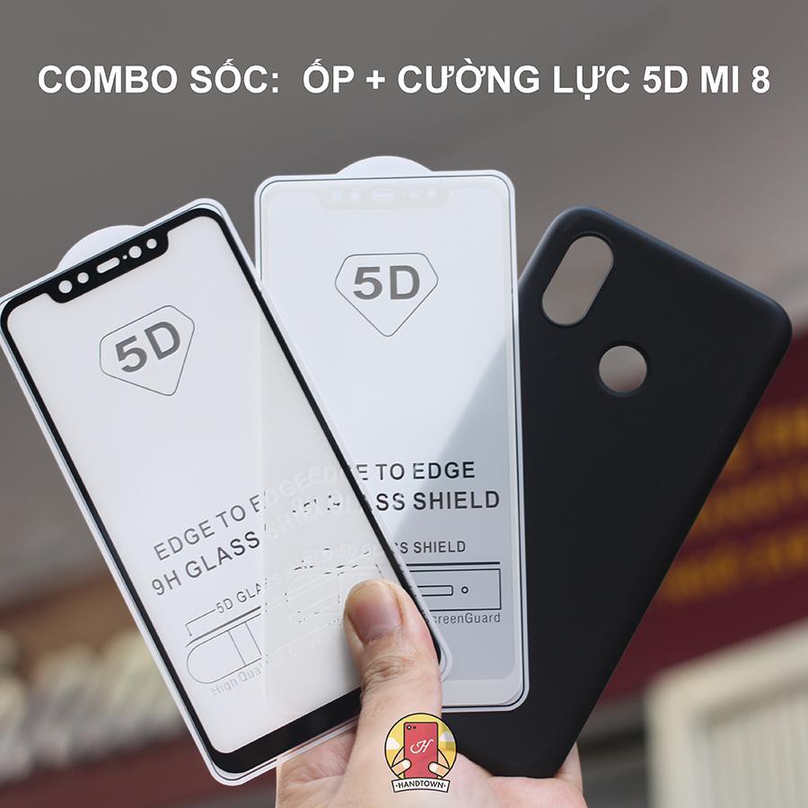 [COMBO SỐC] Ốp lưng Xiaomi Mi 8 + kính cường lực 5D full màn full keo