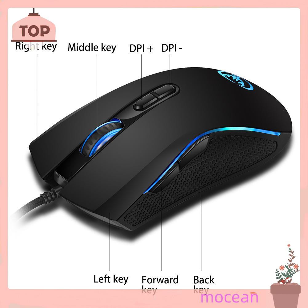 Chuột Gaming Mocean Hxsj A869 Quang Học Có Dây 3200dpi 7 Nút Bấm