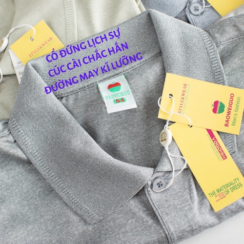 Áo thun nam có cổ trung niên QClassic vải cotton xịn loại áo thun nam cho người lớn tuổi có túi | BigBuy360 - bigbuy360.vn