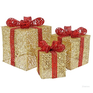 Set 3 hộp quà tặng giáng sinh có đèn phích cắm US