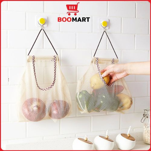 Túi lưới đựng rau củ hành tỏi treo nhà bếp gọn gàng - Boomart