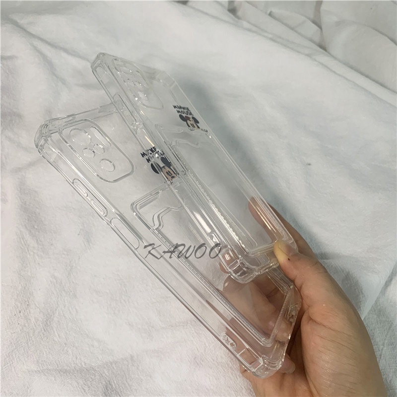 Ốp Điện Thoại TPU Mềm Họa Tiết Thỏ Hoạt Hình Có Ngăn Đựng Thẻ Cho Redmi Note 10s 10 Pro 9T 9S Poco M3 F3 X3