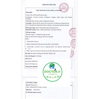 Viên uống trắng da WHITE COLLECTION (60 VIÊN)(Chính Hãng)