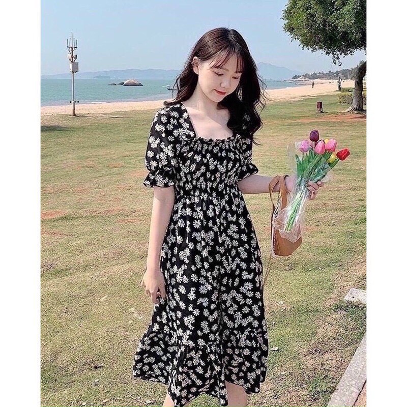 Váy đầm babydoll hoa nhí✨FREESHIP✨mẫu váy đầm xòe công chúa cộc tay, dáng dễ mặc, cực xinh - L026