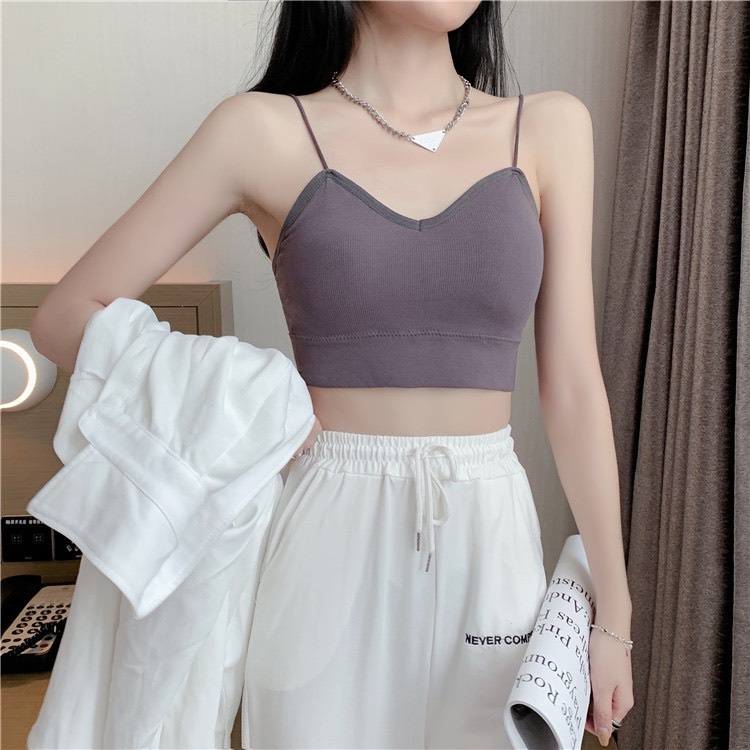 Áo lót ngực nữ bra quây dây nhỏ hai dây có đệm ngực hở lưng điệu đà freesize PASANA0094