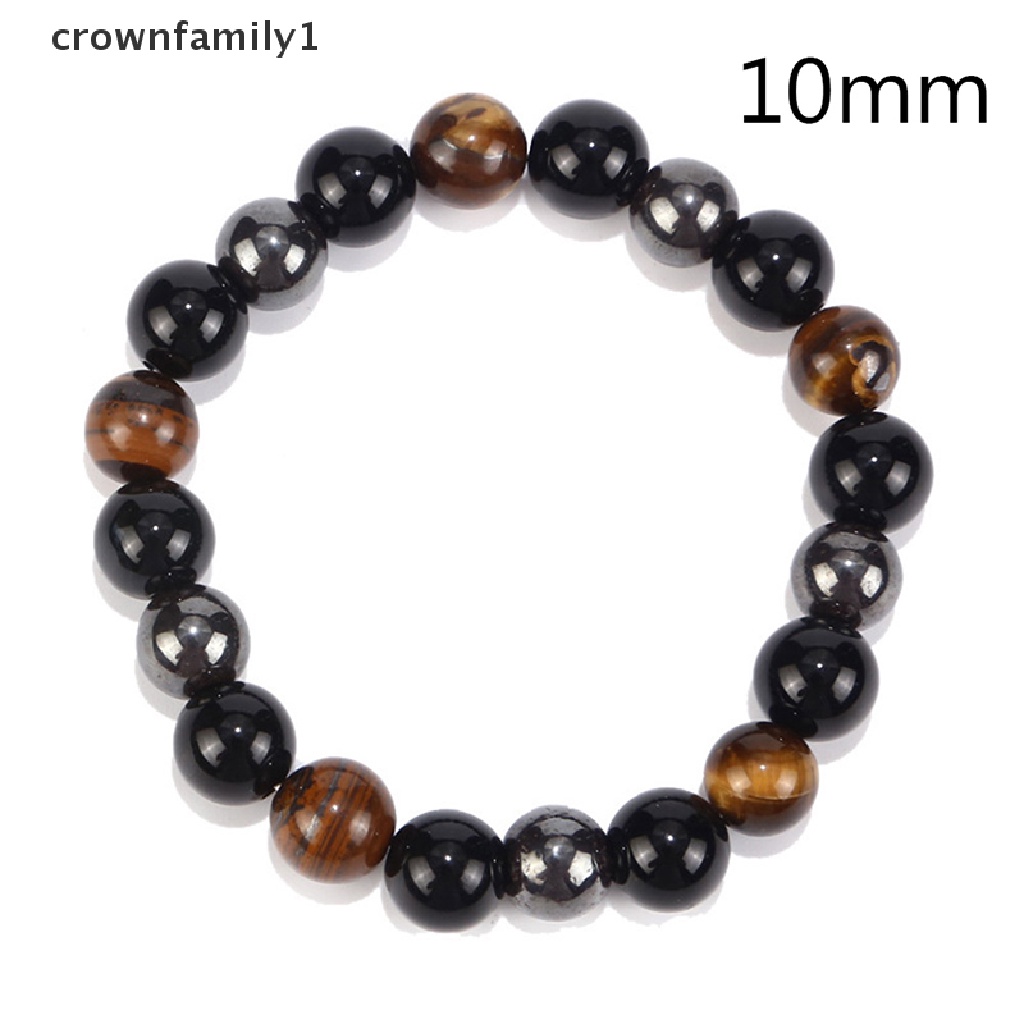 Vòng Tay Chuỗi Hạt Đá Hematite Từ Tính Chăm Sóc Sức Khỏe Giảm Cân crownfamily1