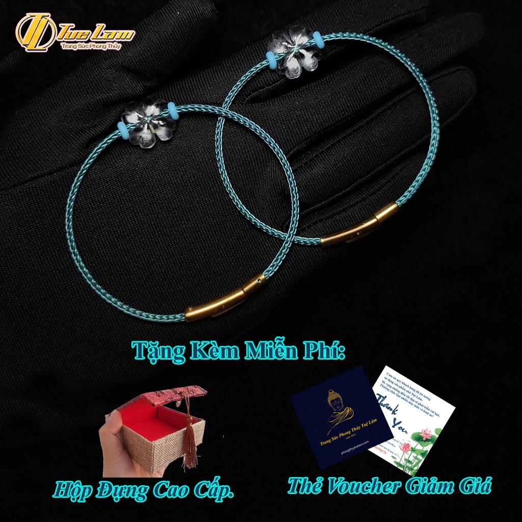 Vòng tay may mắn nữ cỏ 4 lá màu trắng hợp mệnh kim thủy mang lại hạnh phúc bình an - Tuệ Lâm