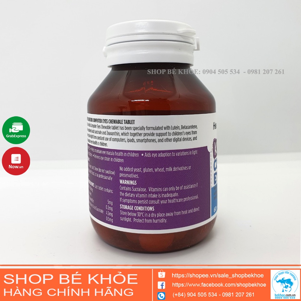 Viên bổ mắt Healthy Care Kids Computer Eyes chewable 60 viên