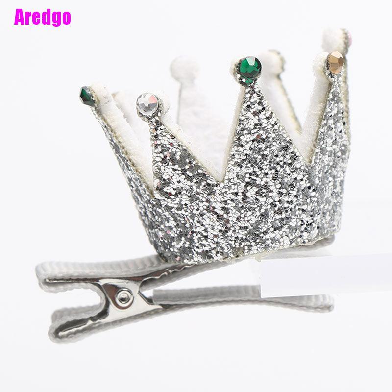 Kẹp tóc trang trí vương miện lấp lánh mini đáng yêu dành cho trẻ em