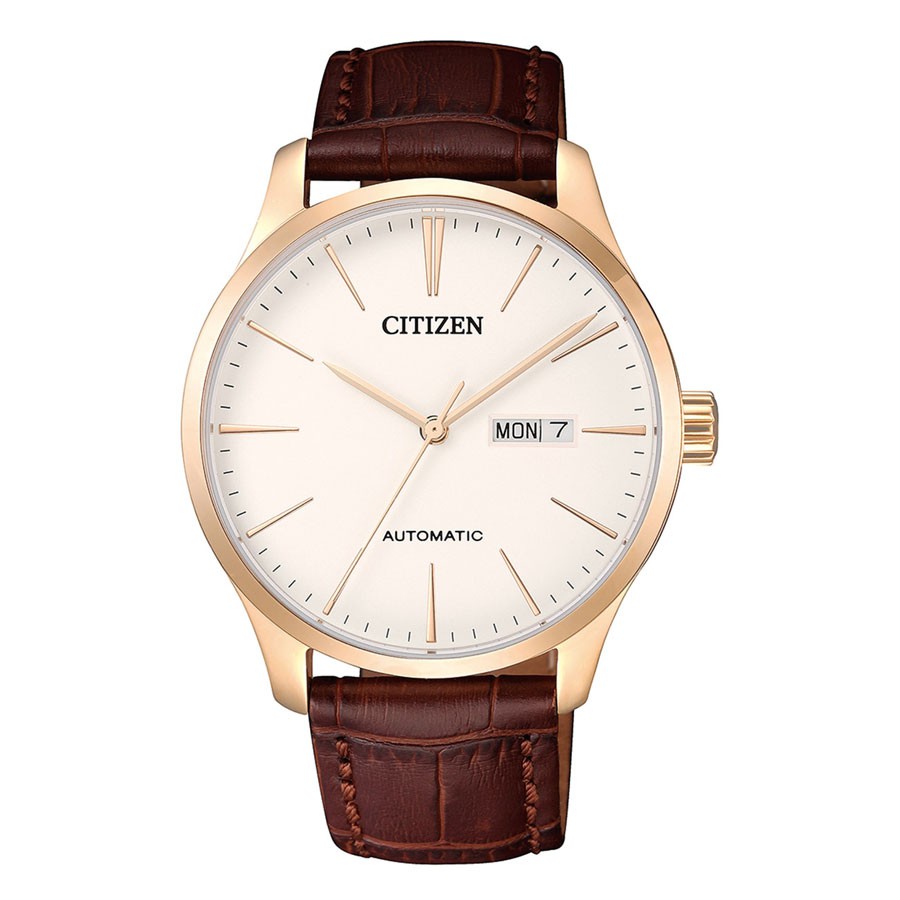 Đồng Hồ Citizen Nam Dây Da Máy Cơ-Automatic NH8353-18A - Mặt Trắng (40mm)